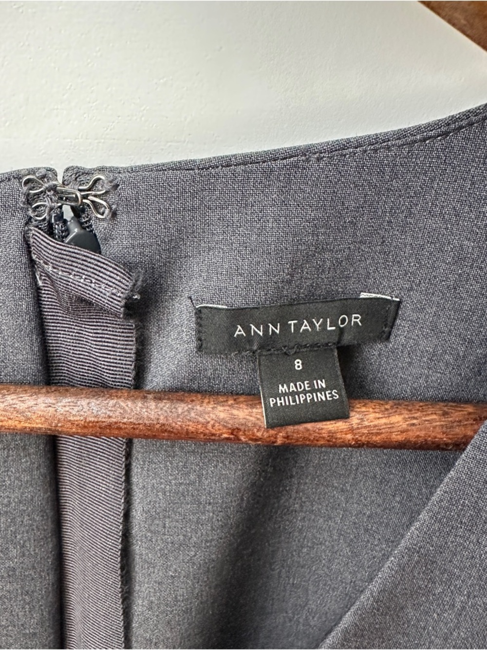 Ann Taylor Charcoal Sleeveless Midi Sheath Dress - Picture 2 of 7